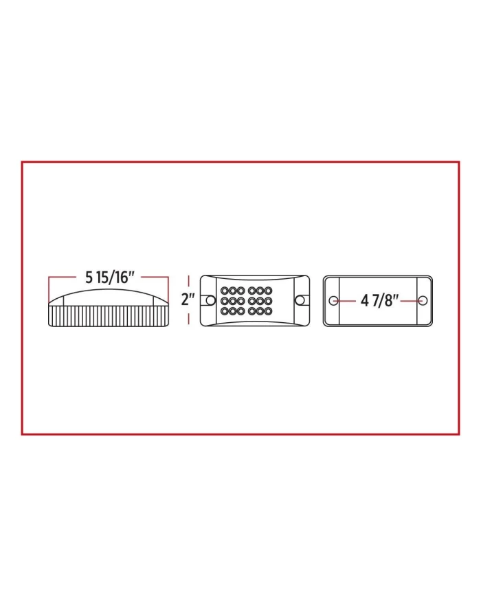 2" X 6" Hump Clear Amber Surface Mount LED (18 Diodes) 2" X 6" Hump Clear Amber Surface Mount LED (18 Diodes)