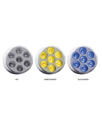 2" Dual Revolution Amber/Blue LED (7 Diodes) 2" Dual Revolution Amber/Blue LED (7 Diodes)