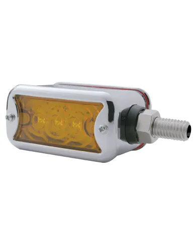 UP39367-6 LED Single Function Double Face Light W/Bezel - Horizontal Mount - Amber & Red LED/Amber & Red Lens