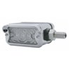 UP39368-6 LED Single Function Double Face Light W/Visor - Horizontal Mount - Amber & Red LED/Clear Lens