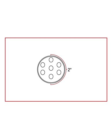 2" Round Clear Red LED (7 Diodes) 2" Round Clear Red LED (7 Diodes)