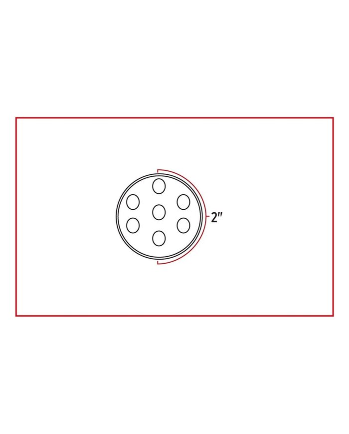 2" Round Clear Red LED (7 Diodes) 2" Round Clear Red LED (7 Diodes)