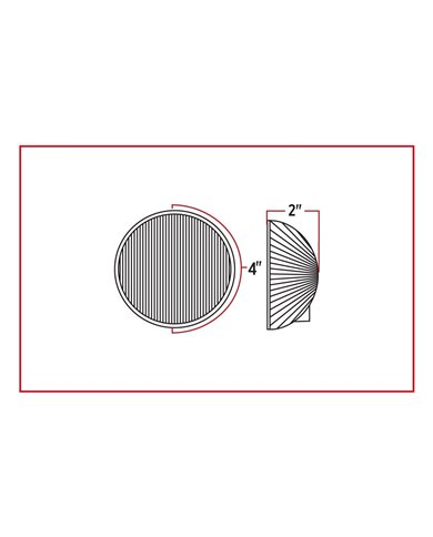 4" Red Stop, Turn & Tail LED (40 Diodes)" 4" Red Stop, Turn & Tail LED (40 Diodes)"
