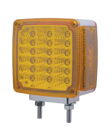 UP39377-39 LED Reflector Double Face Turn Signal Light (Driver) - Amber & Red LED/Amber & Red Lens