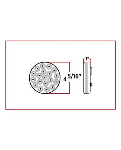 4" Red Stop, Turn & Tail LED (19 Diodes) 4" Red Stop, Turn & Tail LED (19 Diodes)