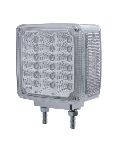 UP39379-39 LED Reflector Double Face Turn Signal Light (Driver) - Amber & Red LED/Clear Lens