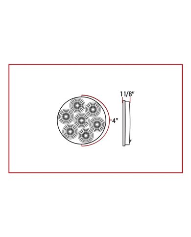 4" Economy Red Stop, Turn & Tail LED (8 Diodes) 4" Economy Red Stop, Turn & Tail LED (8 Diodes)