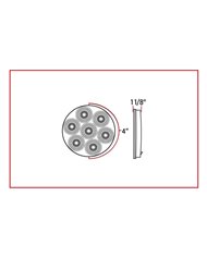4" Economy Red Stop, Turn & Tail LED (8 Diodes)