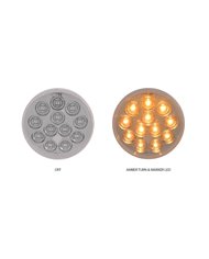 4" Mirror Clear Amber Stop, Turn & Tail LED (12 Diodes)" 4" Mirror Clear Amber Stop, Turn & Tail LED (12 Diodes)"