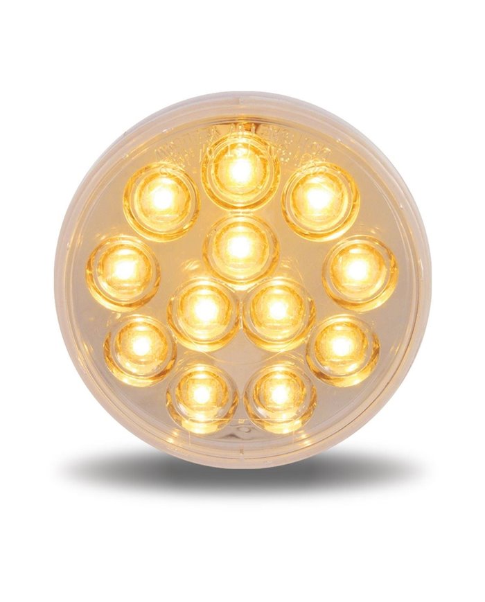4" Mirror Clear Amber Stop, Turn & Tail LED (12 Diodes)" 4" Mirror Clear Amber Stop, Turn & Tail LED (12 Diodes)"