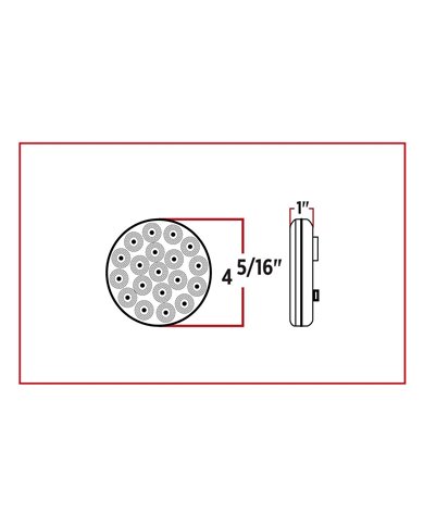 4" Mirror Clear Amber Stop, Turn & Tail LED (12 Diodes)" 4" Mirror Clear Amber Stop, Turn & Tail LED (12 Diodes)"