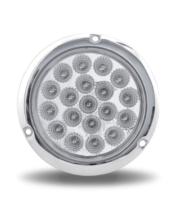 4" Dual Red/White Stop, Turn & Tail Flange Mount LED (19 Diodes)