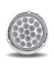 4" Dual Red/White Stop, Turn & Tail Flange Mount LED (19 Diodes)