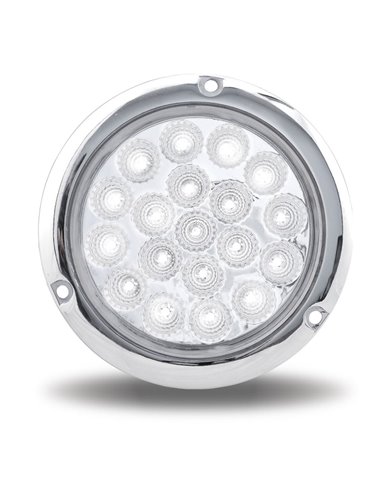 4" Dual Red/White Stop, Turn & Tail Flange Mount LED (19 Diodes) 4" Dual Red/White Stop, Turn & Tail Flange Mount LED (19 Diodes)