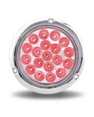 4" Dual Red/White Stop, Turn & Tail Flange Mount LED (19 Diodes)
