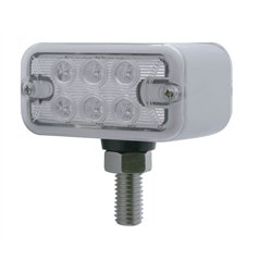 UP39409-12 LED Dual Function Double Face Light - T-Mount - Amber & Red LED/Clear Lens