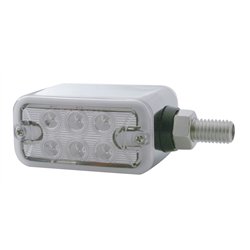 UP39411-12 LED Dual Function Double Face Light - Horizontal Mount - Amber & Red LED/Clear Lens