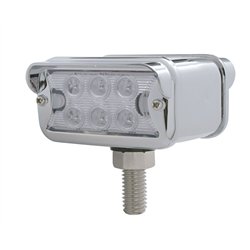 UP39415-12 LED Dual Function Double Face Light W/Visor - T-Mount - Amber & Red LED/Clear Lens