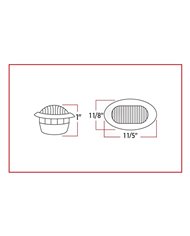 Mini Oval Button Clear Amber LED - 3 Wire