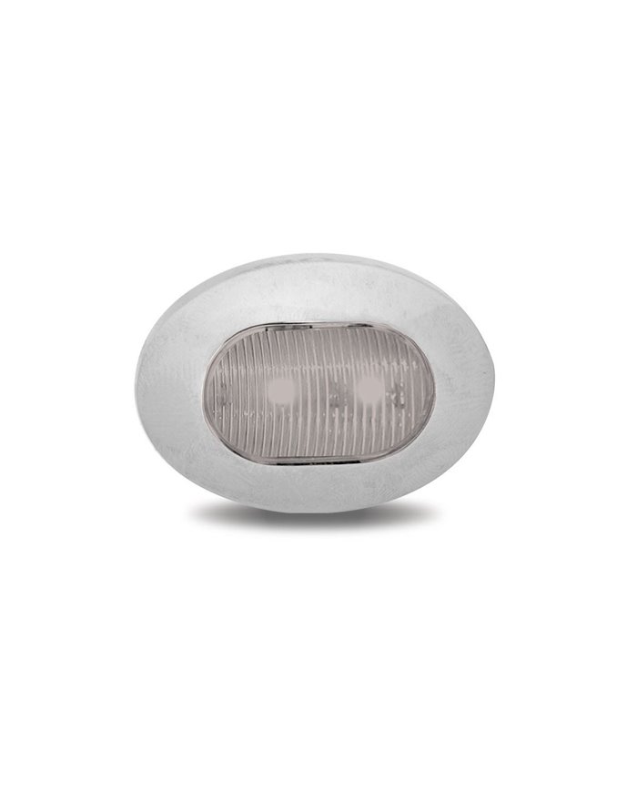 Mini Oval Button Clear Red LED - 3 Wire