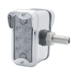 UP39416-12 LED Dual Function Double Face Light W/Visor - Vertical Side Mount - Amber & Red LED/Clear Lens