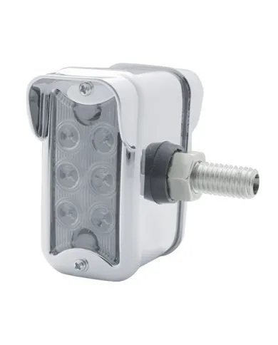 UP39416-12 LED Dual Function Double Face Light W/Visor - Vertical Side Mount - Amber & Red LED/Clear Lens