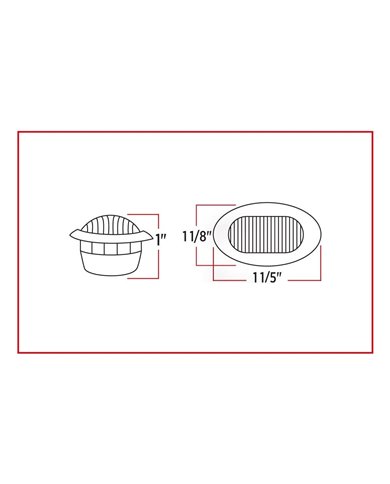 Mini Oval Button Red LED - 3 Wire Mini Oval Button Red LED - 3 Wire