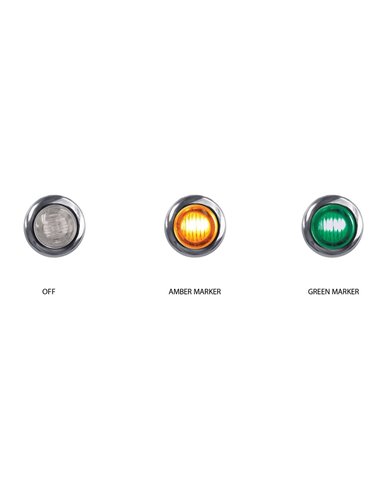 Mini Button Dual Revolution Amber/Green LED Mini Button Dual Revolution Amber/Green LED