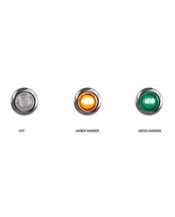 Mini Button Dual Revolution Amber/Green LED