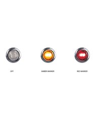 Mini Button Dual Revolution Amber/Red LED Mini Button Dual Revolution Amber/Red LED