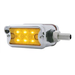 UP39418-12 LED Dual Function Double Face Light W/Visor - Horizontal Mount - Amber & Red LED/Amber & Red Lens