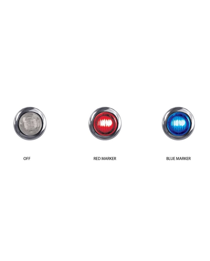 Mini Button Dual Revolution Red/Blue LED Mini Button Dual Revolution Red/Blue LED