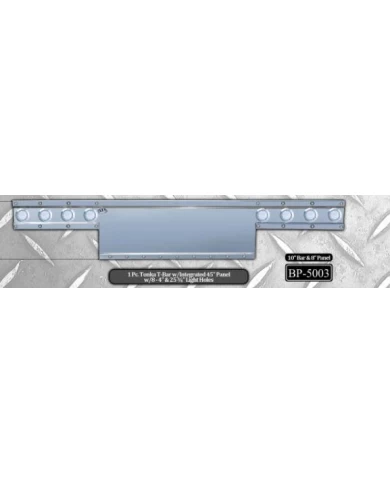 1PC TONKA T-BAR 45" (304 MIRROR FINISH) W/8-4" &25-3/4" LIGHT HOLES 1PC TONKA T-BAR 45" (304 MIRROR FINISH) W/8-4" &25-3/4" LIGHT HOLES