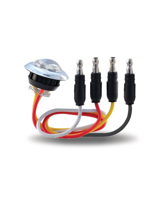 Mini Button Dual Revolution Red/White LED Mini Button Dual Revolution Red/White LED