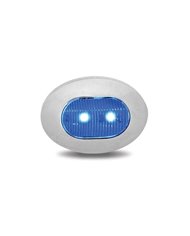 Mini Oval Button Dual Revolution Amber/Blue LED Mini Oval Button Dual Revolution Amber/Blue LED