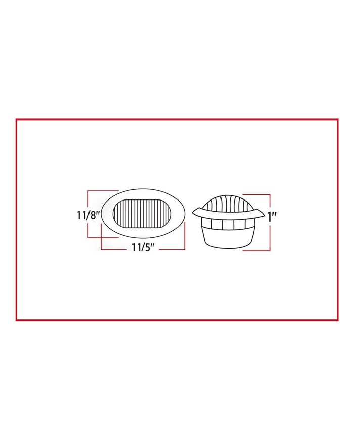 Mini Oval Button Dual Revolution Amber/Blue LED Mini Oval Button Dual Revolution Amber/Blue LED