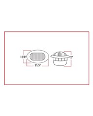 Mini Oval Button Dual Revolution Amber/Blue LED Mini Oval Button Dual Revolution Amber/Blue LED