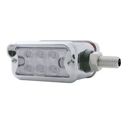 UP39421-12 LED Dual Function Double Face Light W/Visor - Horizontal Mount - Amber & Red LED/Clear Lens