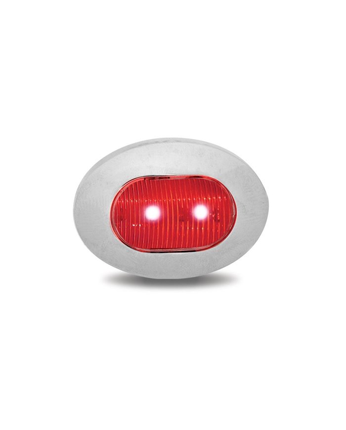 Mini Oval Button Dual Revolution Amber/Red LED Mini Oval Button Dual Revolution Amber/Red LED