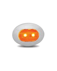 Mini Oval Button Dual Revolution Amber/Red LED Mini Oval Button Dual Revolution Amber/Red LED
