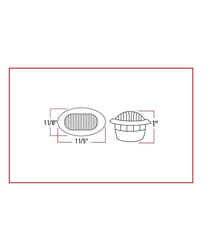Mini Oval Button Dual Revolution Amber/Red LED Mini Oval Button Dual Revolution Amber/Red LED