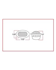 Mini Oval Button Dual Revolution Amber/Red LED Mini Oval Button Dual Revolution Amber/Red LED