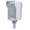 UP39422-12 LED Dual Function Double Face Light W/Visor - Vertical Mount - Amber & Red LED/Clear Lens