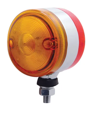 UP39426-30 LED 3" Dual Function Double Face Light - Amber & Red LED/Amber & Red Lens