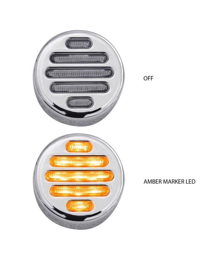 2" Flatline Clear Amber LED (9 Diodes) 2" Flatline Clear Amber LED (9 Diodes)