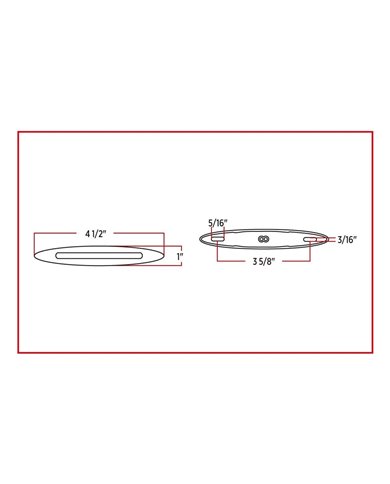 4.5" X 1" Flatline Color Slim-Line White Marker LED (7 Diodes) 4.5" X 1" Flatline Color Slim-Line White Marker LED (7 Diodes)