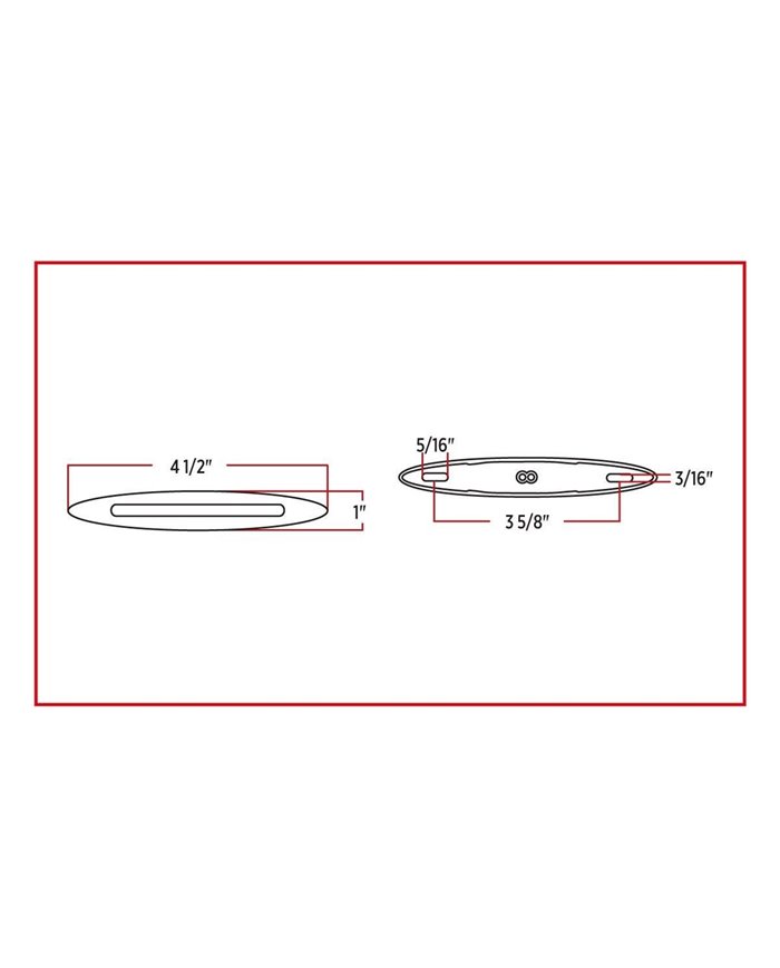 4.5" X 1" Flatline Color Slim-Line White Marker LED (7 Diodes)