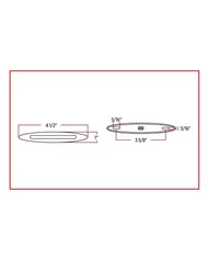 4.5" X 1" Flatline Color Slim-Line White Marker LED (7 Diodes)