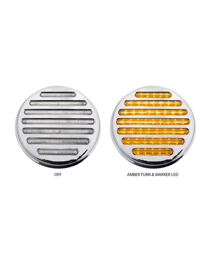 4" Flatline Clear Amber LED (49 Diodes) 4" Flatline Clear Amber LED (49 Diodes)