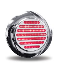 4" Flatline Flange Mount Clear Red LED (49 Diodes)